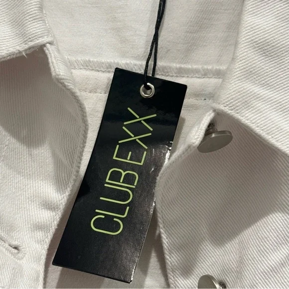 Dolls Kill Club Exx Rainbow Fringe Cropped Distressed Denim Jacket Size XXL - Picture 8 of 9